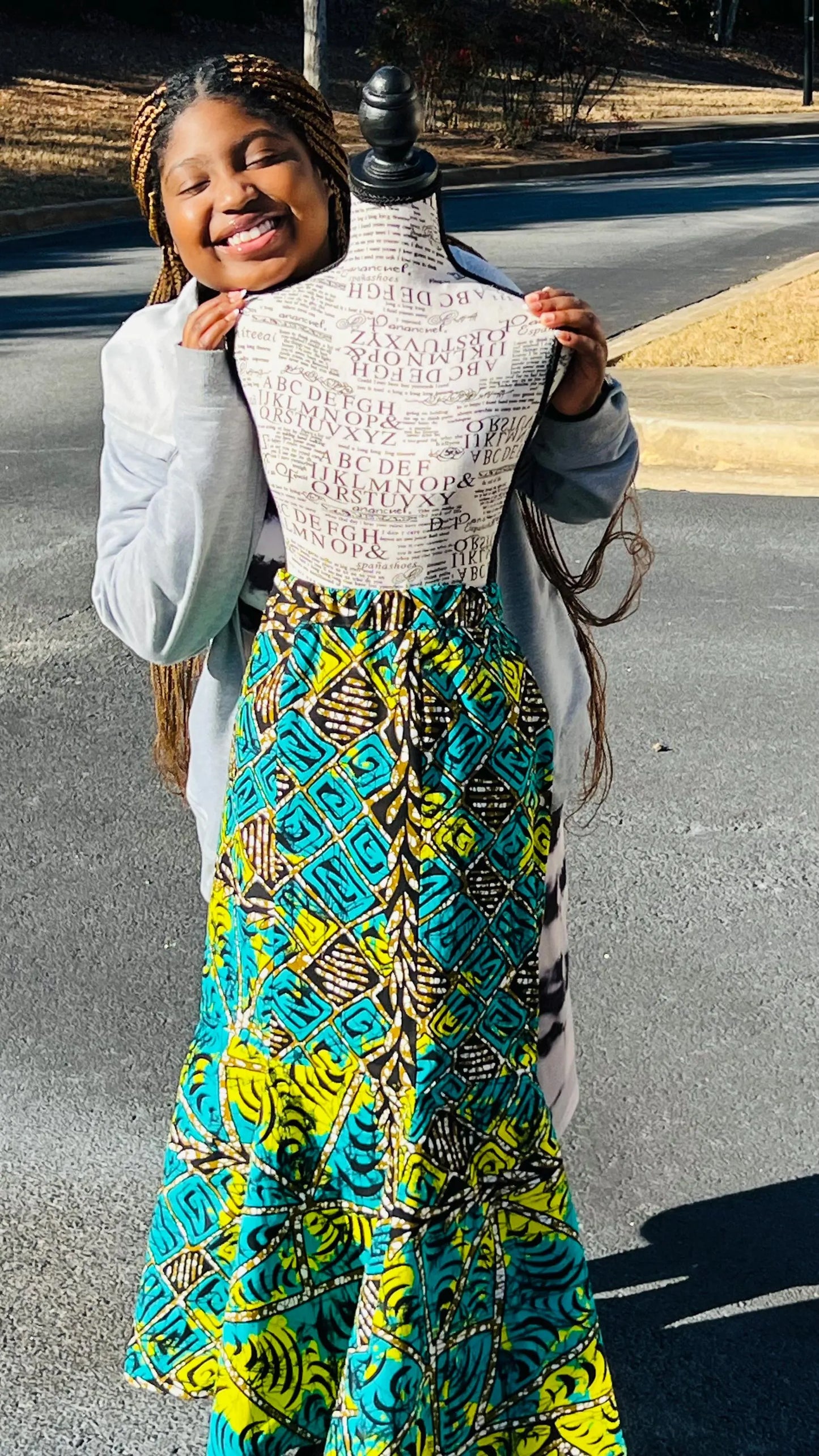 Women's African Style Peplum Top Skirt Set | DelightfulCouture