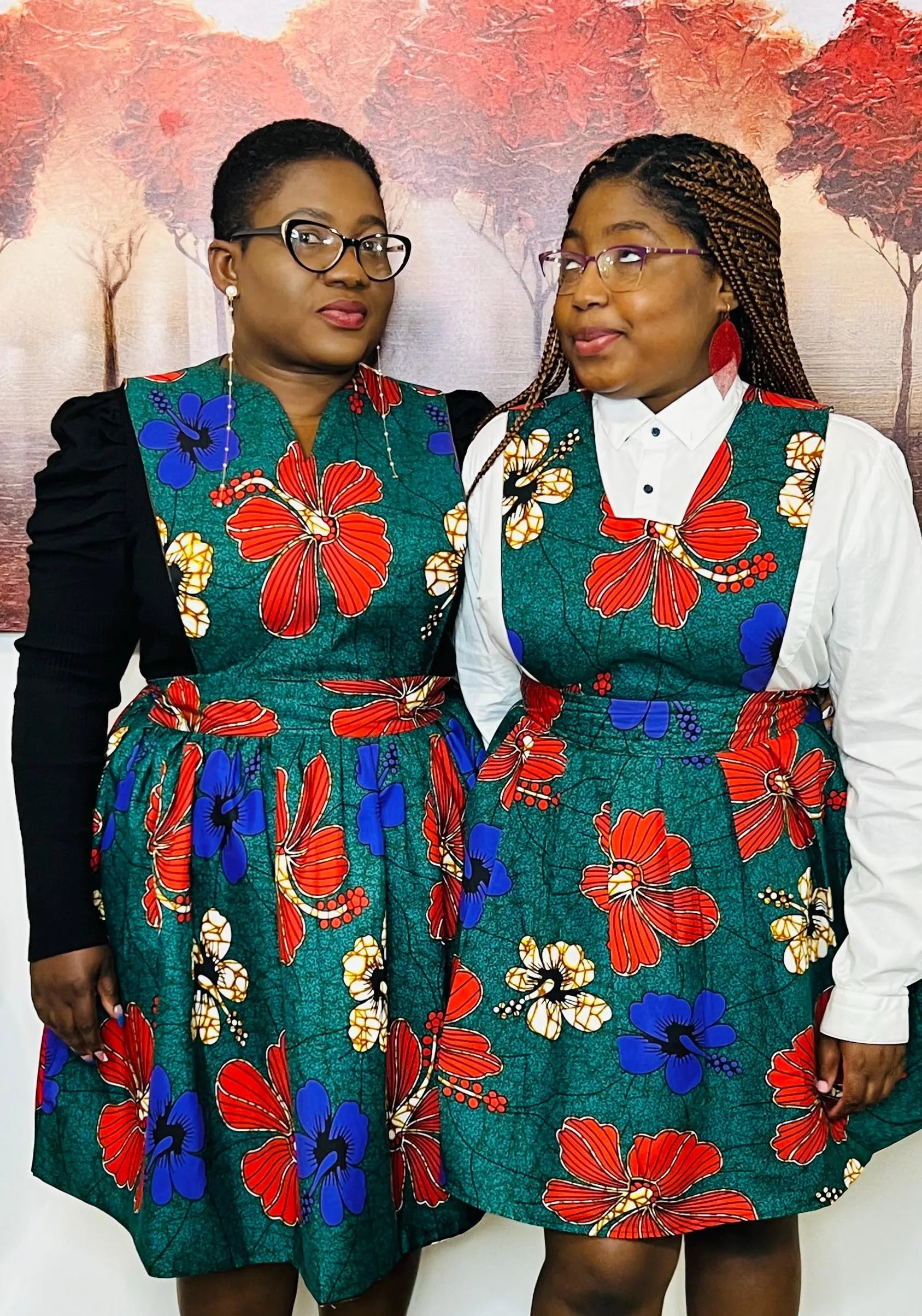 Women's African Style Pinafore Dress | DelightfulCouture