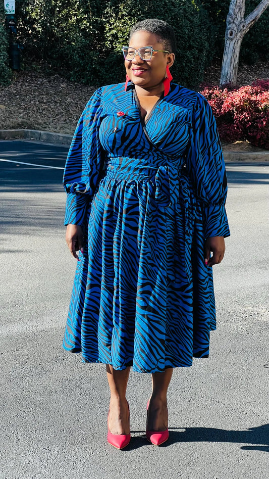 Women's African Style Wrap Top Gathered Skirt | DelightfulCouture