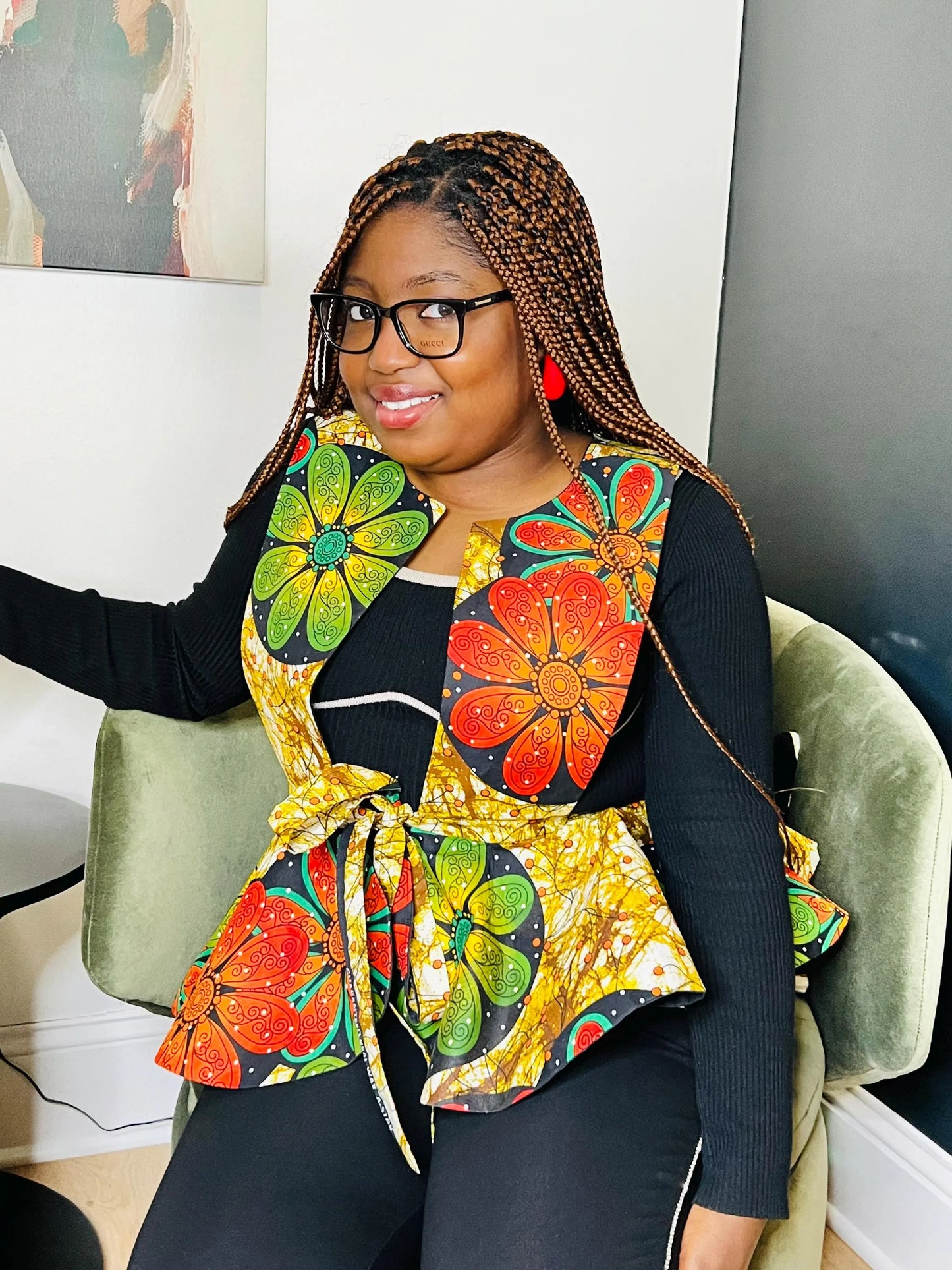 Handmade 720° Ankara Pinafore Peplum - Photo 8 - Delightful Couture